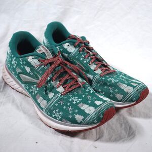 Brooks Revel 3 Run Merry Christmas Running Shoes Green Red Women's 12  RARE